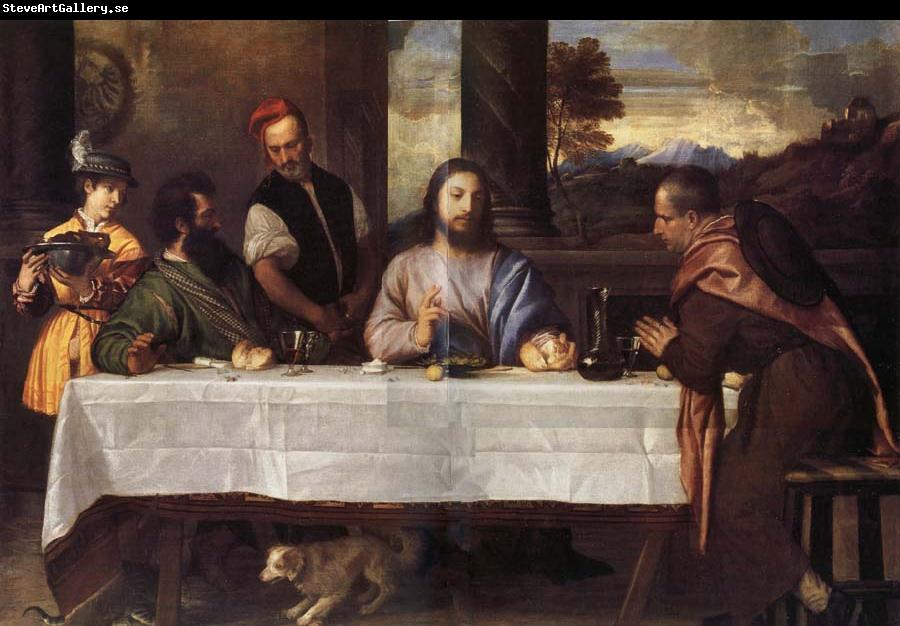 TIZIANO Vecellio Le souper a Emmaus